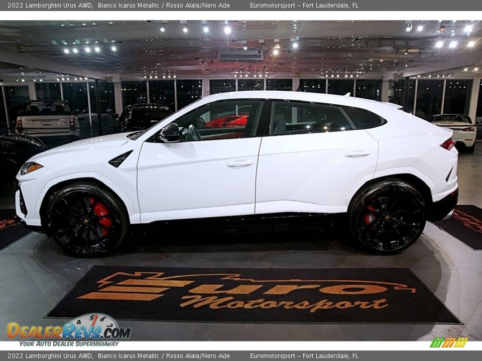 2022 Lamborghini Urus AWD Bianco Icarus Metallic / Rosso Alala/Nero Ade Photo #21