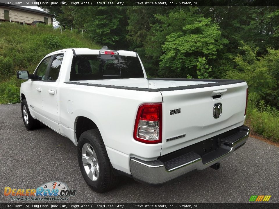 2022 Ram 1500 Big Horn Quad Cab Bright White / Black/Diesel Gray Photo #9