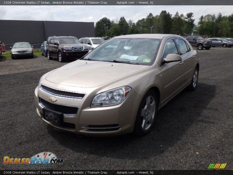 2008 Chevrolet Malibu LT Sedan Amber Bronze Metallic / Titanium Gray Photo #1