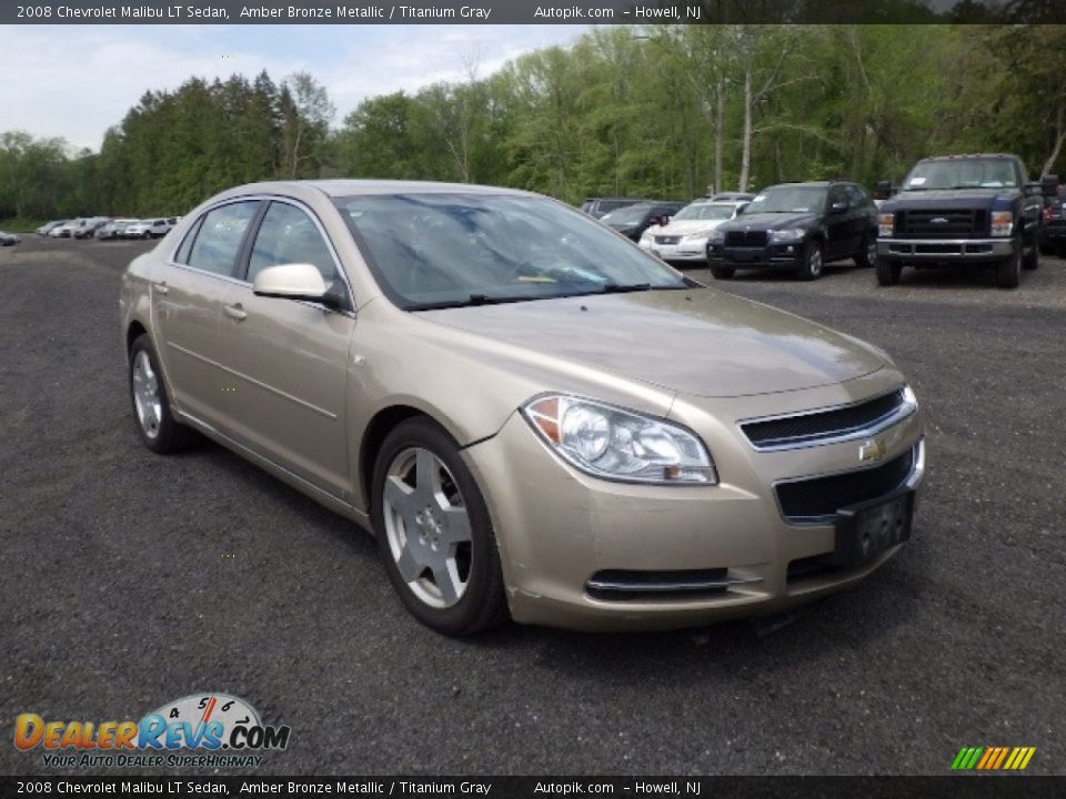 2008 Chevrolet Malibu LT Sedan Amber Bronze Metallic / Titanium Gray Photo #3