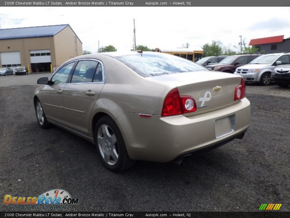 2008 Chevrolet Malibu LT Sedan Amber Bronze Metallic / Titanium Gray Photo #4