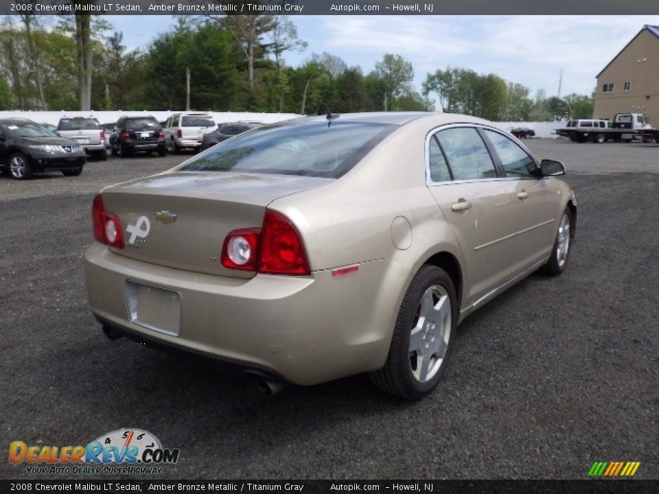 2008 Chevrolet Malibu LT Sedan Amber Bronze Metallic / Titanium Gray Photo #6