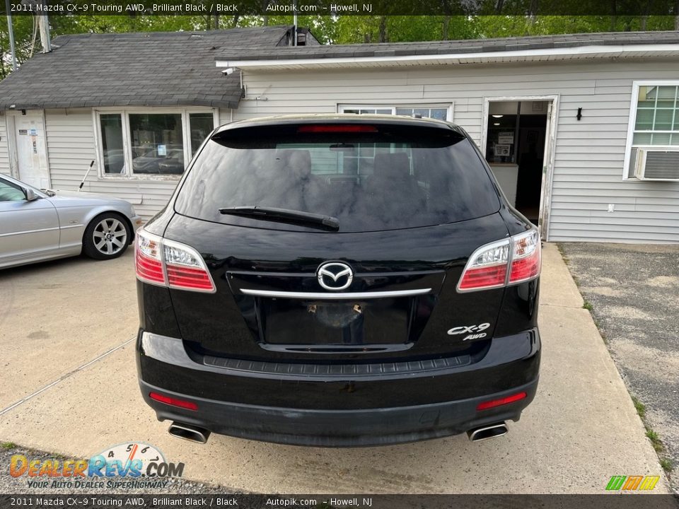 2011 Mazda CX-9 Touring AWD Brilliant Black / Black Photo #6