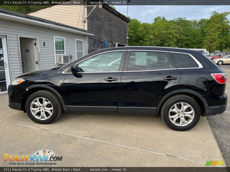 2011 Mazda CX-9 Touring AWD Brilliant Black / Black Photo #9