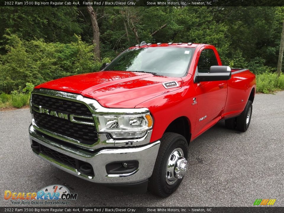 2022 Ram 3500 Big Horn Regular Cab 4x4 Flame Red / Black/Diesel Gray Photo #2