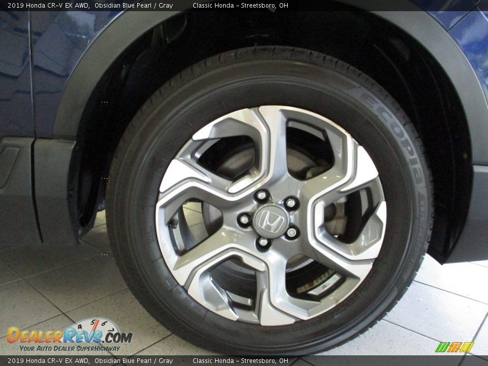 2019 Honda CR-V EX AWD Obsidian Blue Pearl / Gray Photo #5