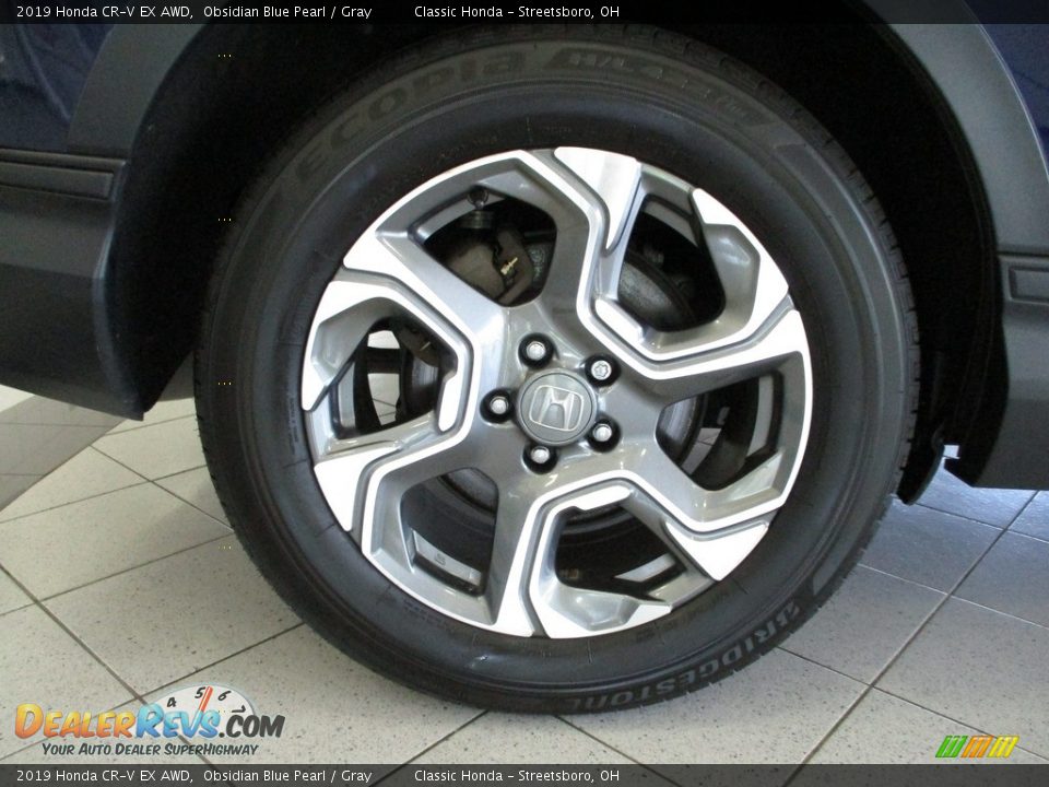 2019 Honda CR-V EX AWD Obsidian Blue Pearl / Gray Photo #6