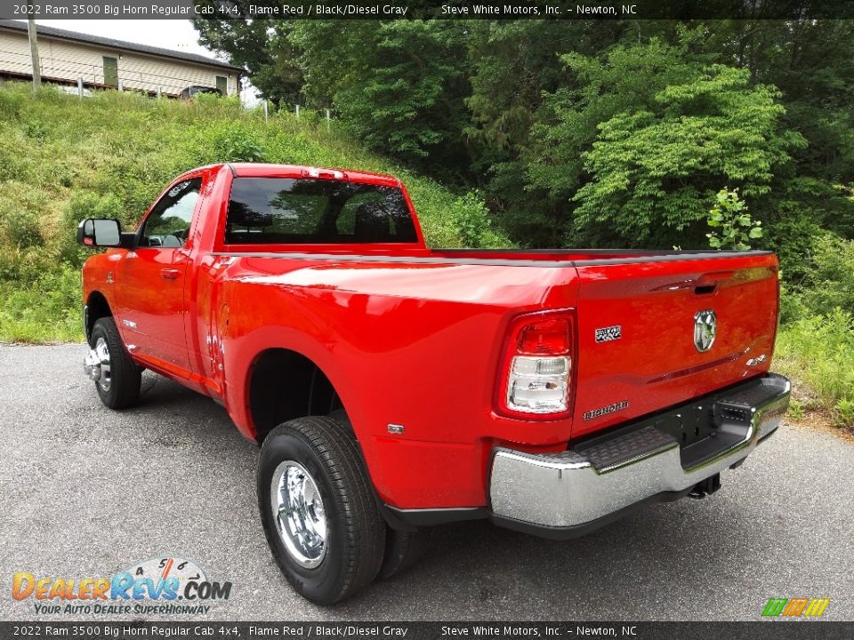 2022 Ram 3500 Big Horn Regular Cab 4x4 Flame Red / Black/Diesel Gray Photo #9