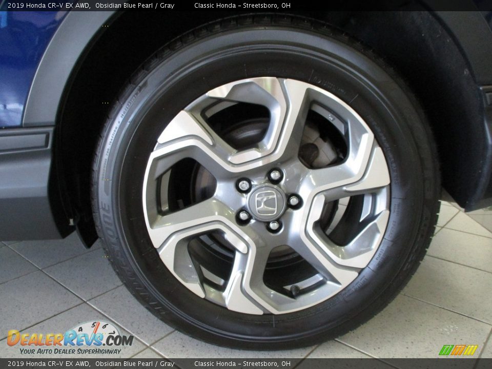 2019 Honda CR-V EX AWD Obsidian Blue Pearl / Gray Photo #11