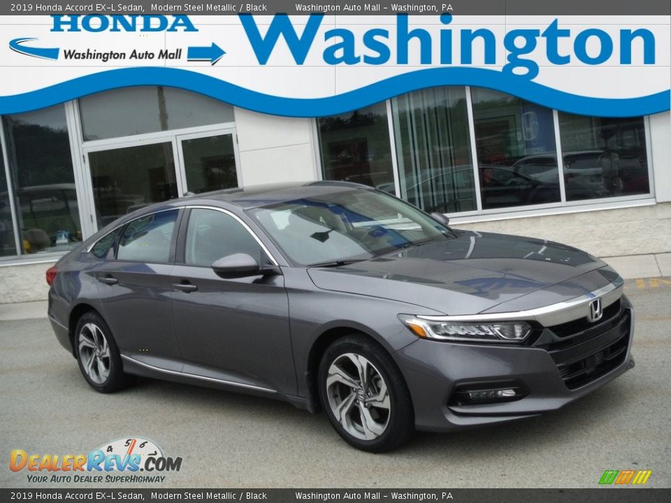 2019 Honda Accord EX-L Sedan Modern Steel Metallic / Black Photo #1