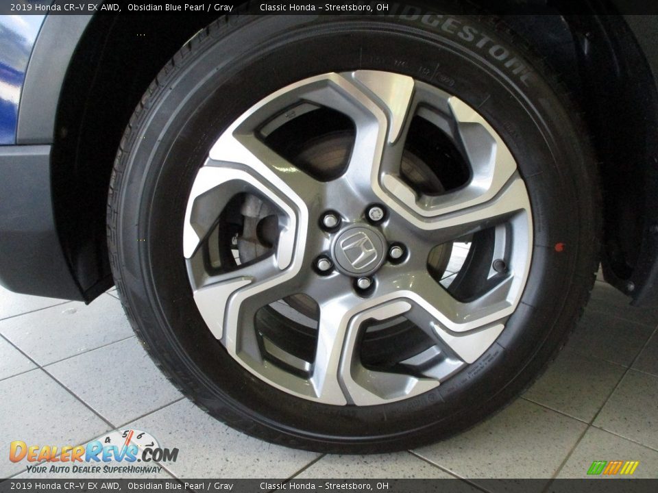 2019 Honda CR-V EX AWD Obsidian Blue Pearl / Gray Photo #12