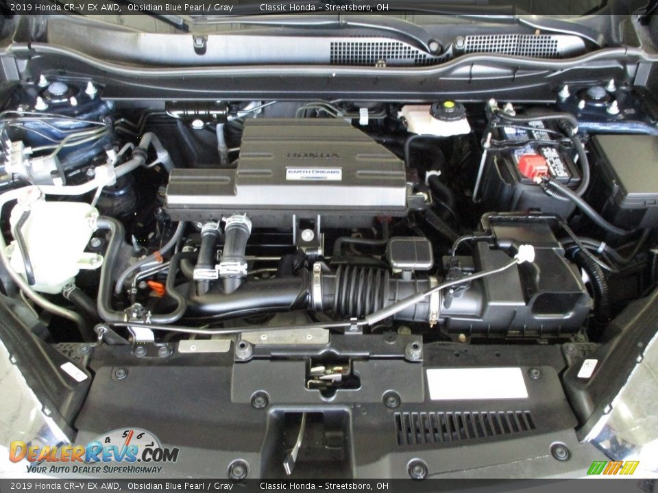 2019 Honda CR-V EX AWD Obsidian Blue Pearl / Gray Photo #15