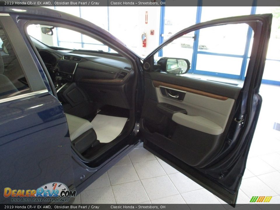 2019 Honda CR-V EX AWD Obsidian Blue Pearl / Gray Photo #16