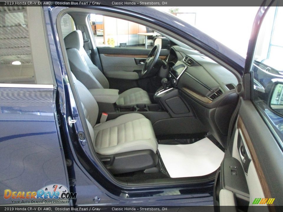 2019 Honda CR-V EX AWD Obsidian Blue Pearl / Gray Photo #17