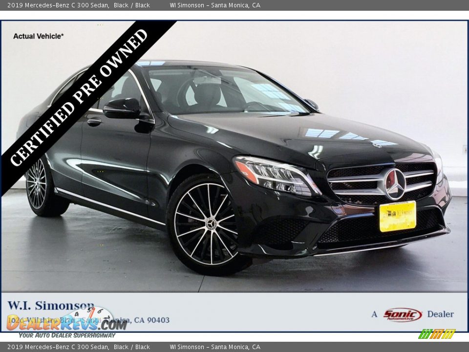 2019 Mercedes-Benz C 300 Sedan Black / Black Photo #1