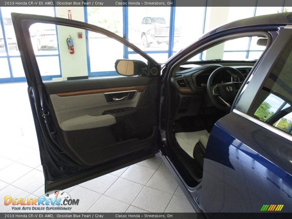 2019 Honda CR-V EX AWD Obsidian Blue Pearl / Gray Photo #26