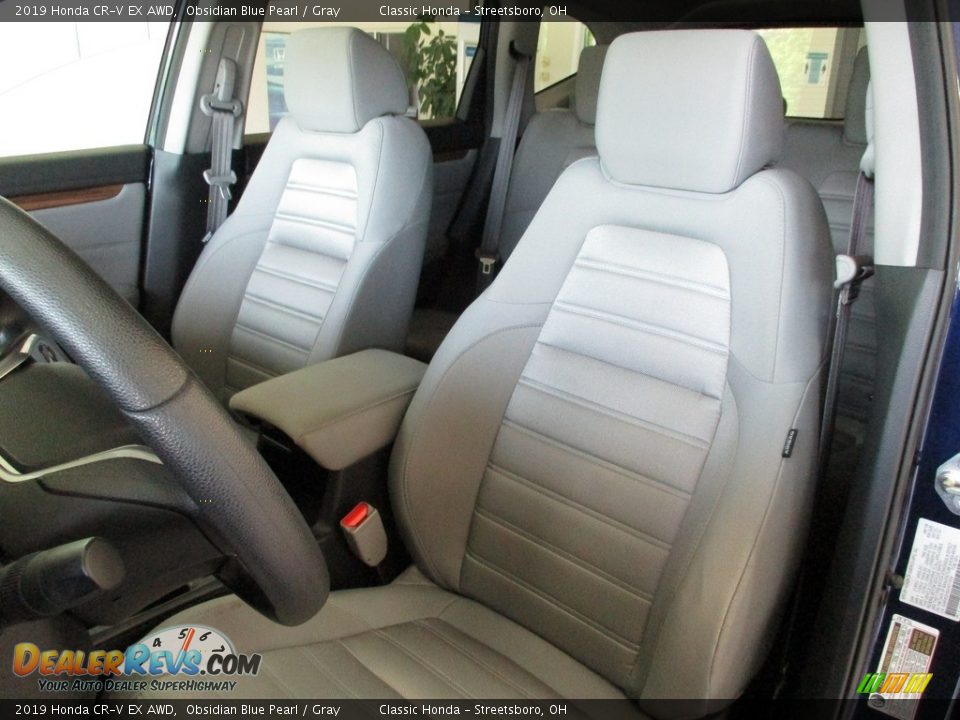 2019 Honda CR-V EX AWD Obsidian Blue Pearl / Gray Photo #28