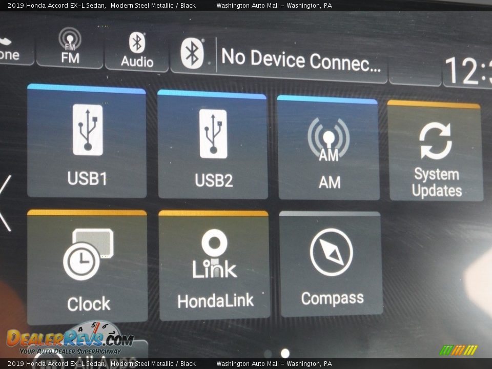 2019 Honda Accord EX-L Sedan Modern Steel Metallic / Black Photo #20