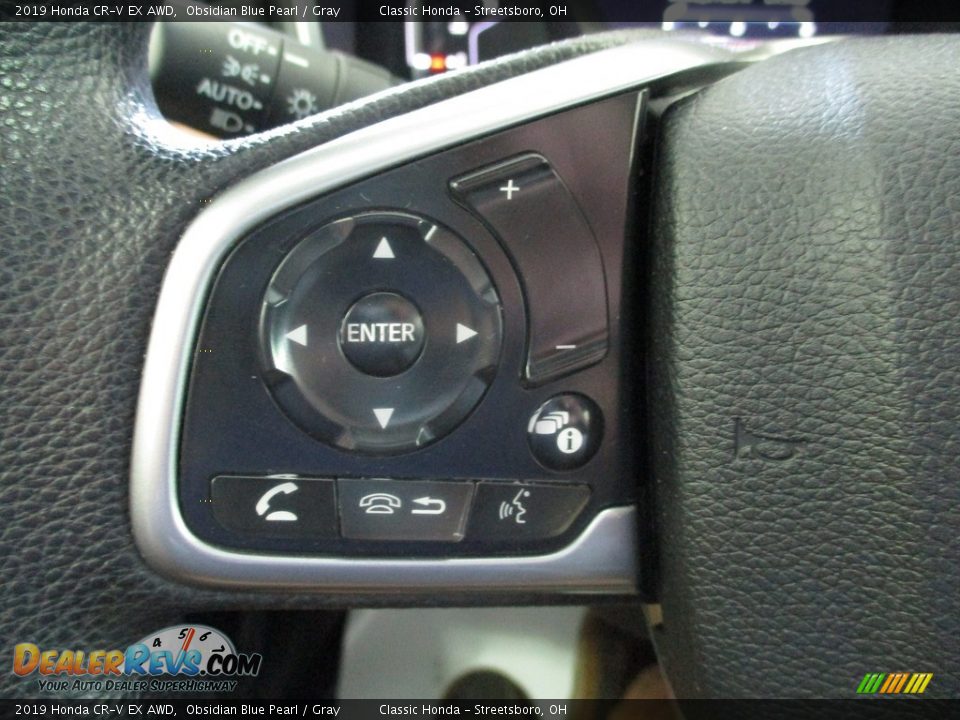 2019 Honda CR-V EX AWD Obsidian Blue Pearl / Gray Photo #34