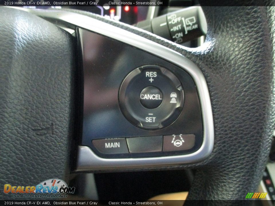 2019 Honda CR-V EX AWD Obsidian Blue Pearl / Gray Photo #35