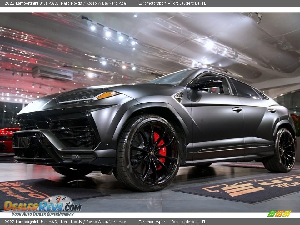 2022 Lamborghini Urus AWD Nero Noctis / Rosso Alala/Nero Ade Photo #48