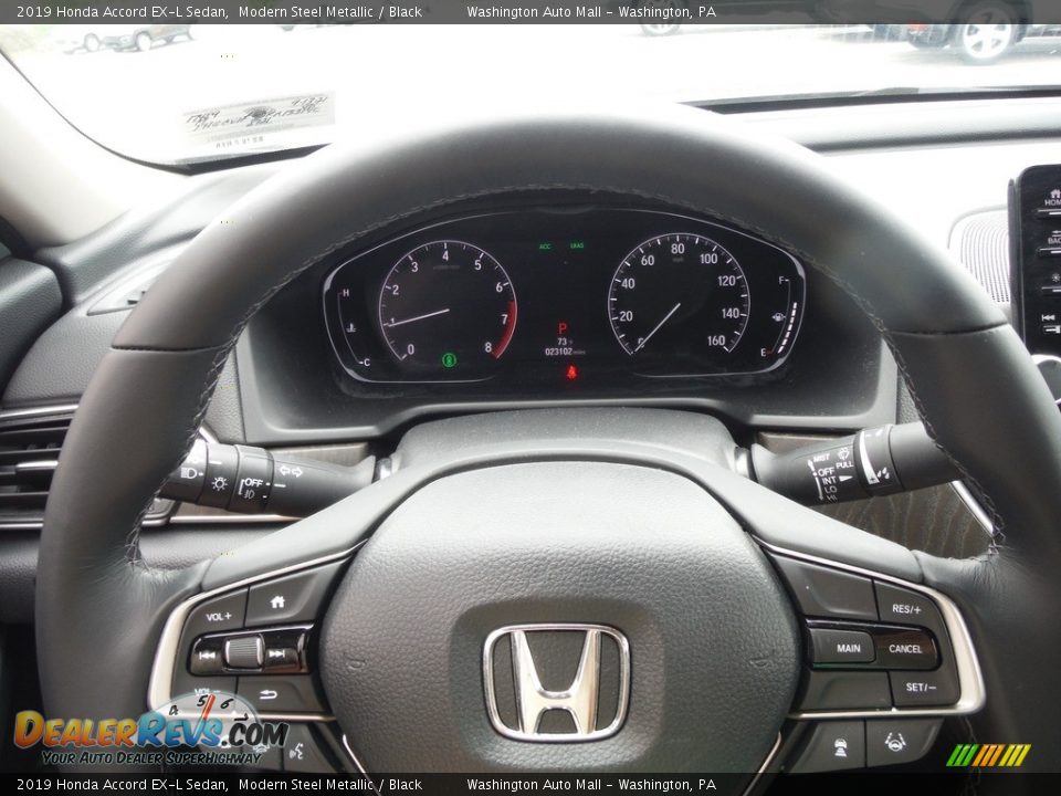 2019 Honda Accord EX-L Sedan Modern Steel Metallic / Black Photo #27