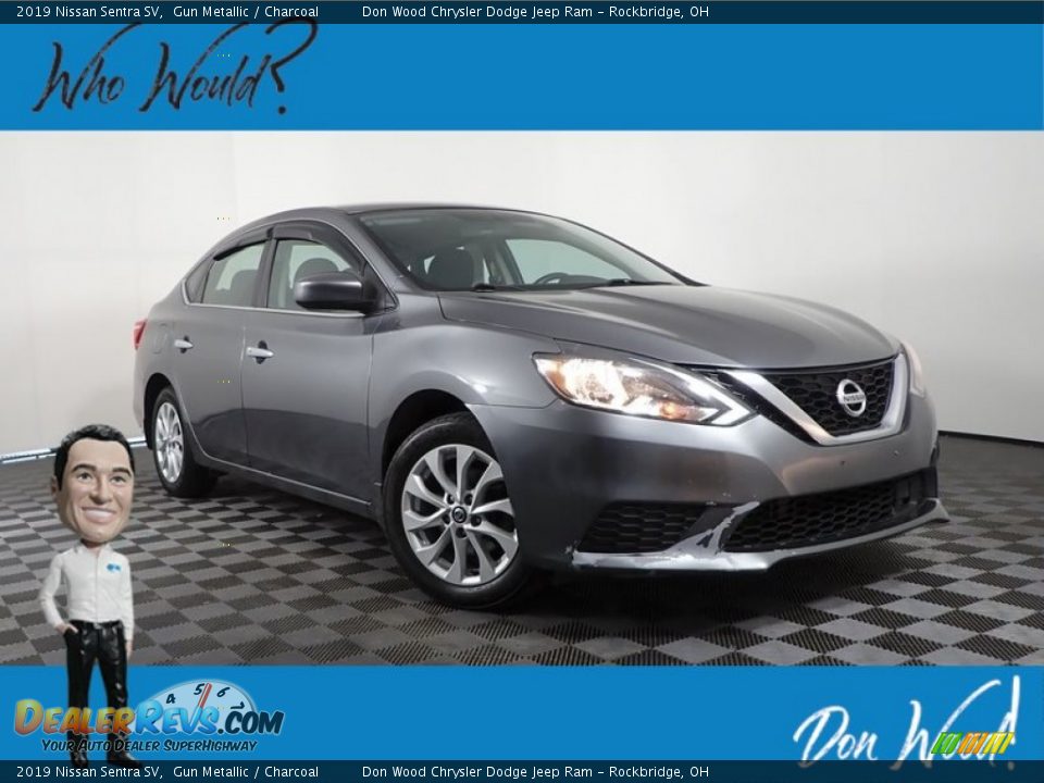 2019 Nissan Sentra SV Gun Metallic / Charcoal Photo #1