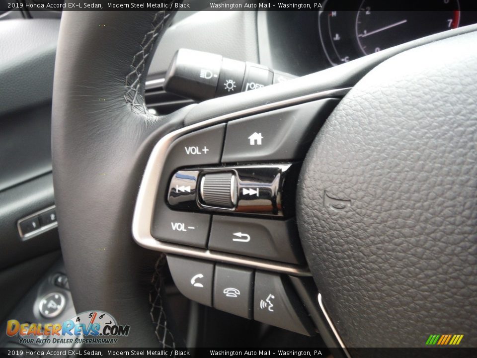 2019 Honda Accord EX-L Sedan Modern Steel Metallic / Black Photo #28