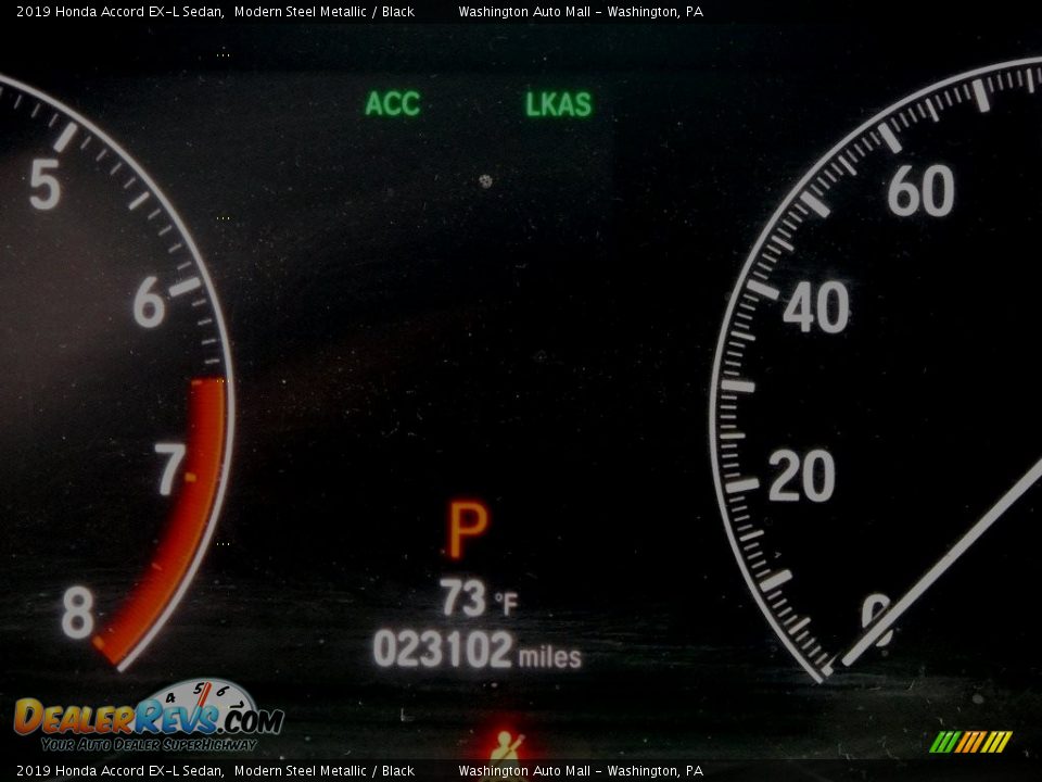 2019 Honda Accord EX-L Sedan Modern Steel Metallic / Black Photo #35