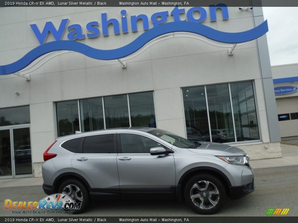 2019 Honda CR-V EX AWD Lunar Silver Metallic / Black Photo #2