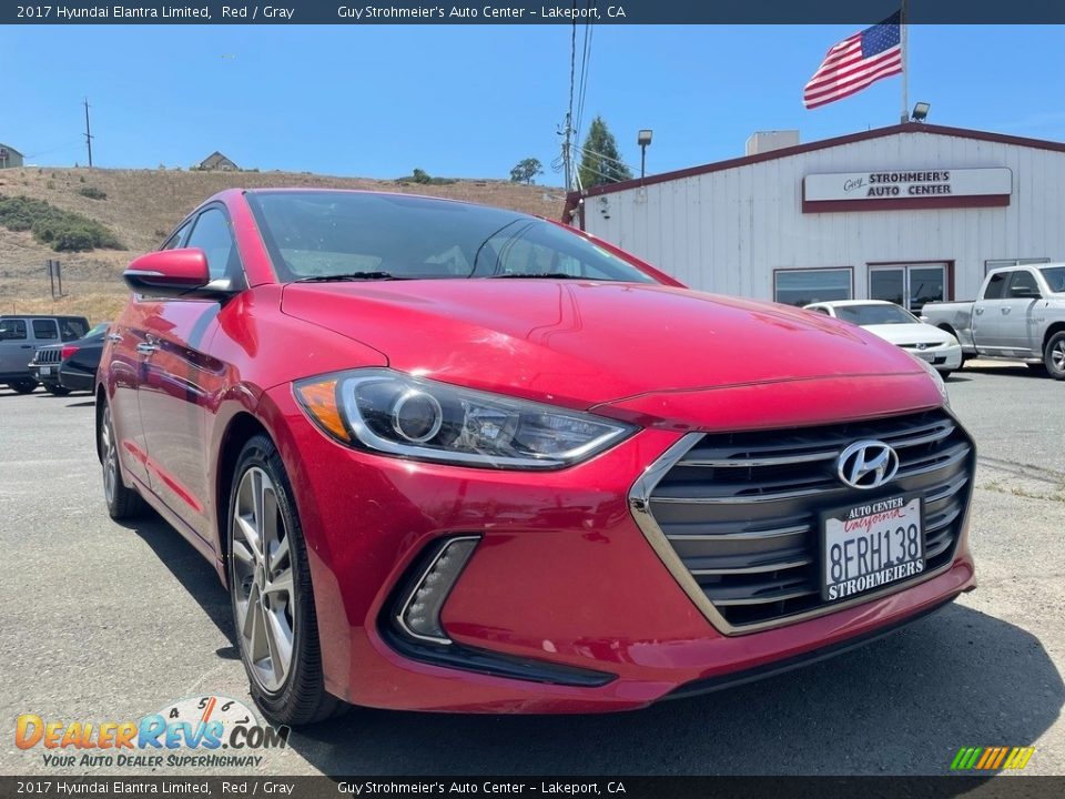 2017 Hyundai Elantra Limited Red / Gray Photo #1