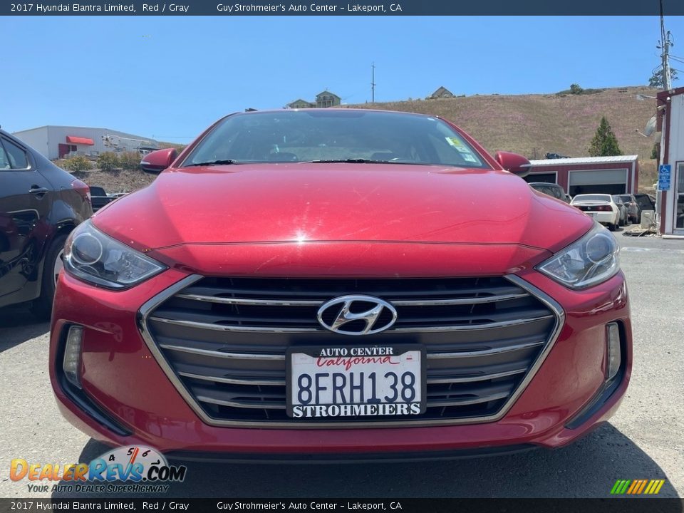 2017 Hyundai Elantra Limited Red / Gray Photo #2