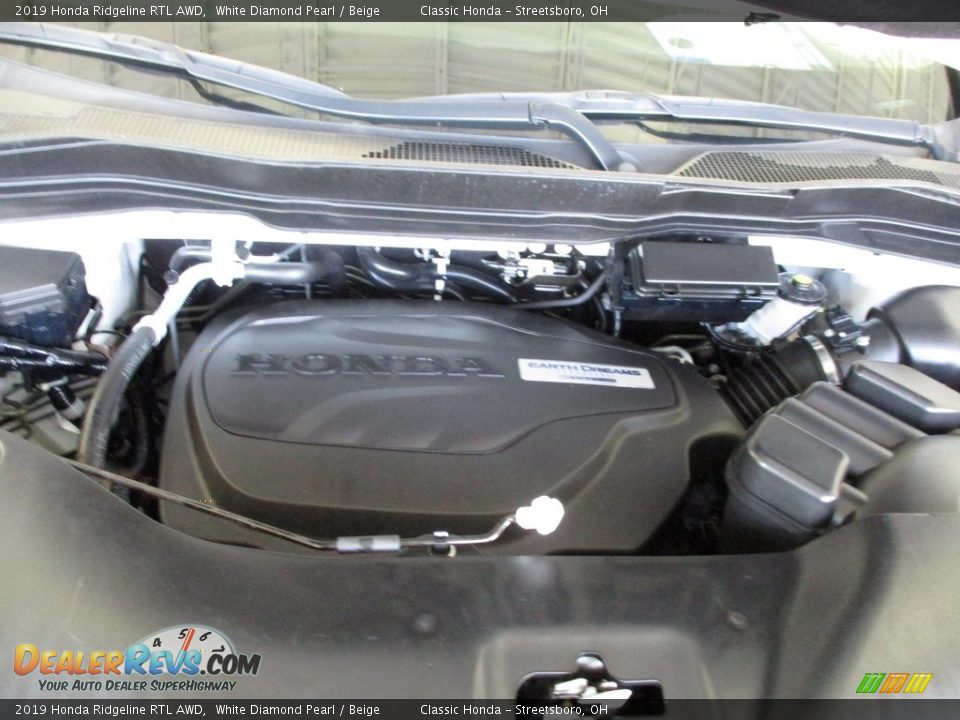 2019 Honda Ridgeline RTL AWD White Diamond Pearl / Beige Photo #13
