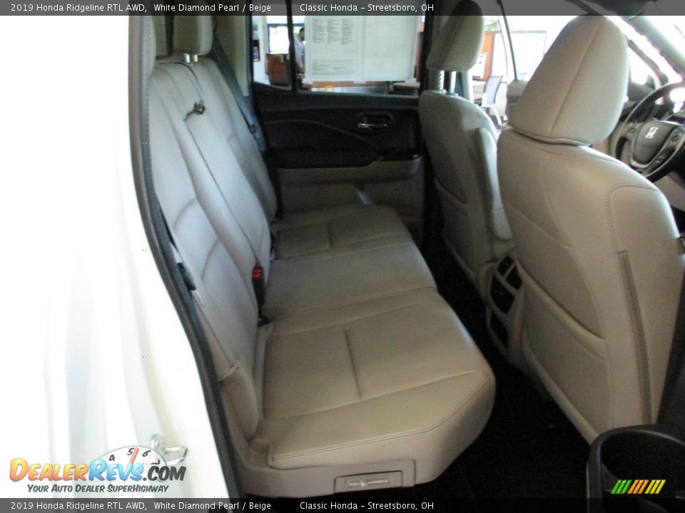 2019 Honda Ridgeline RTL AWD White Diamond Pearl / Beige Photo #20