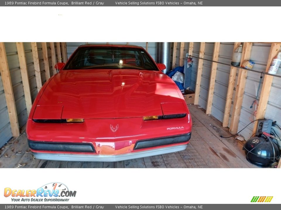 1989 Pontiac Firebird Formula Coupe Brilliant Red / Gray Photo #1