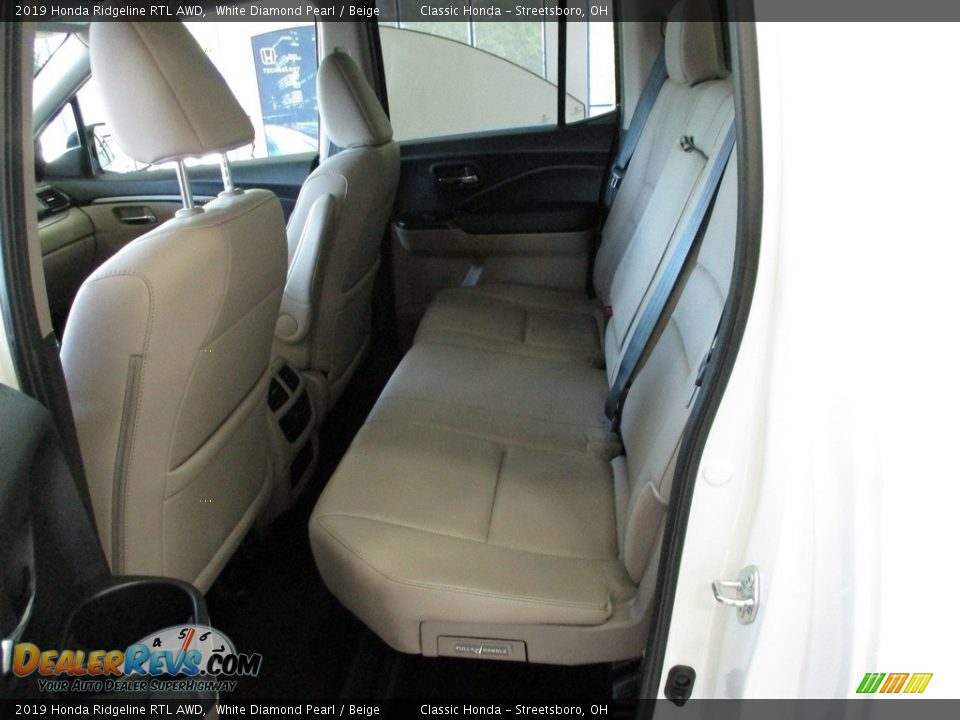 2019 Honda Ridgeline RTL AWD White Diamond Pearl / Beige Photo #27