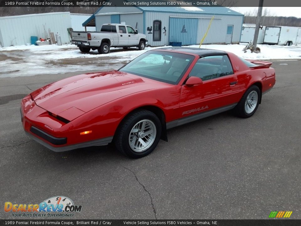 1989 Pontiac Firebird Formula Coupe Brilliant Red / Gray Photo #2