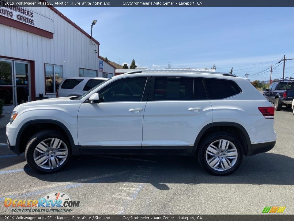 2019 Volkswagen Atlas SEL 4Motion Pure White / Shetland Photo #4