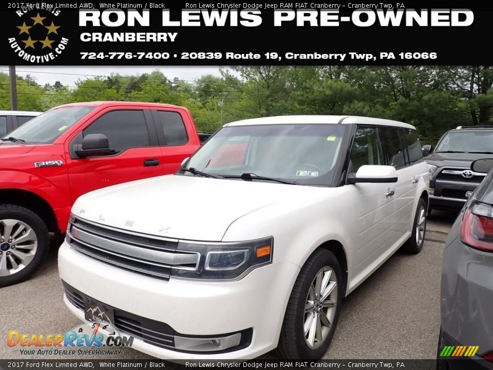 2017 Ford Flex Limited AWD White Platinum / Black Photo #1