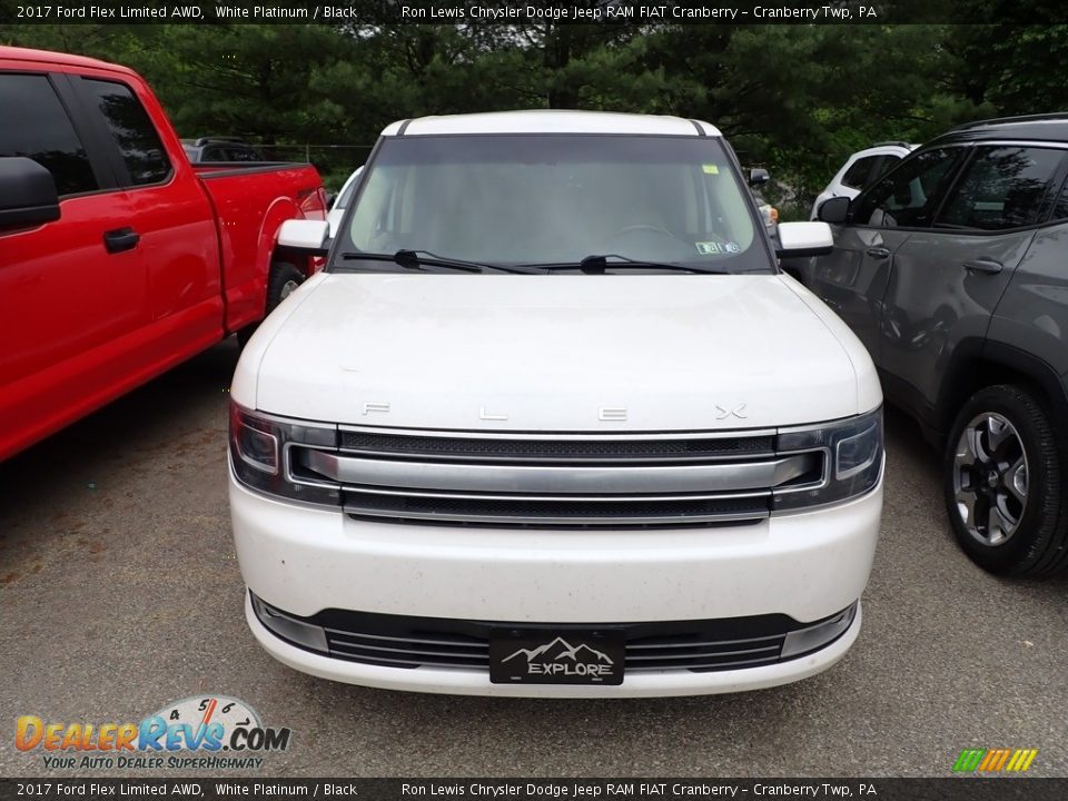 2017 Ford Flex Limited AWD White Platinum / Black Photo #2