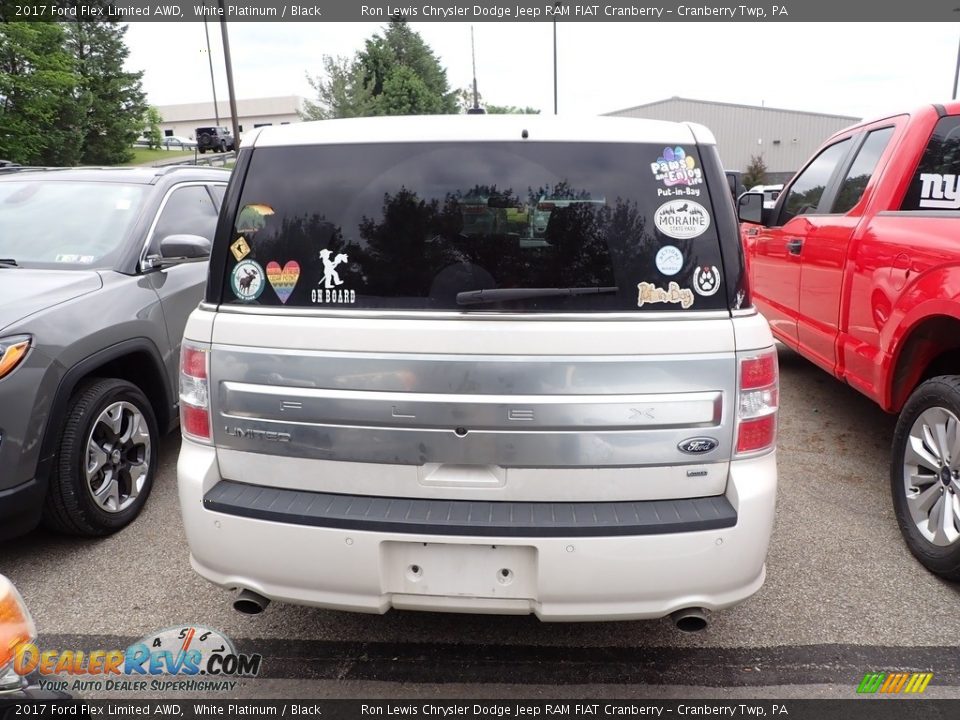 2017 Ford Flex Limited AWD White Platinum / Black Photo #4