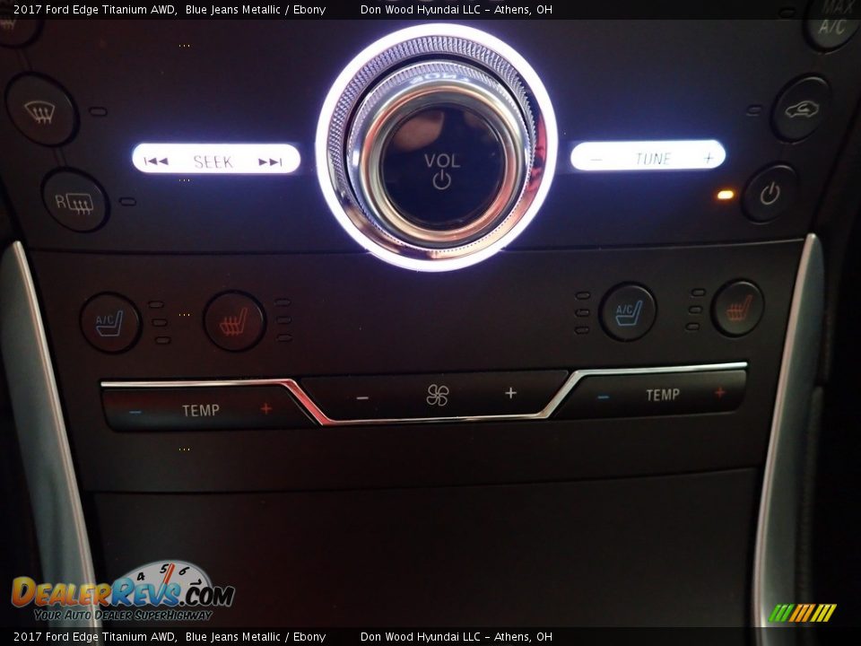 2017 Ford Edge Titanium AWD Blue Jeans Metallic / Ebony Photo #3