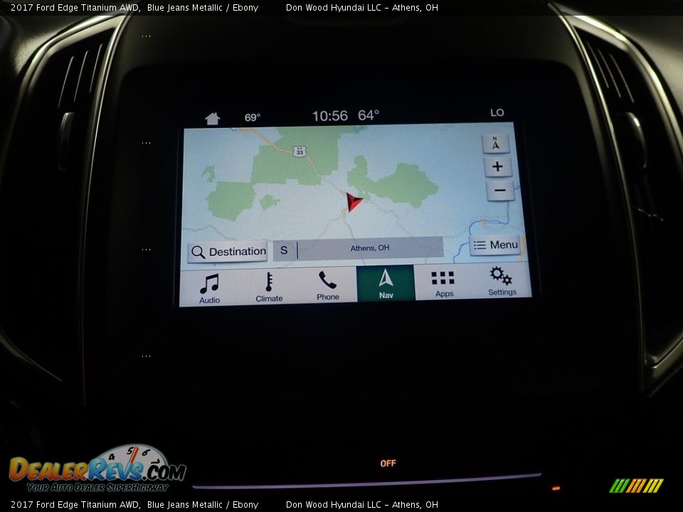 2017 Ford Edge Titanium AWD Blue Jeans Metallic / Ebony Photo #4