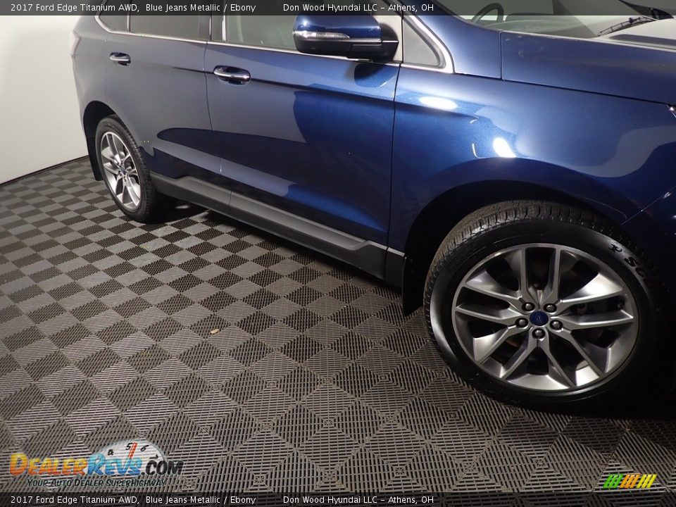 2017 Ford Edge Titanium AWD Blue Jeans Metallic / Ebony Photo #7
