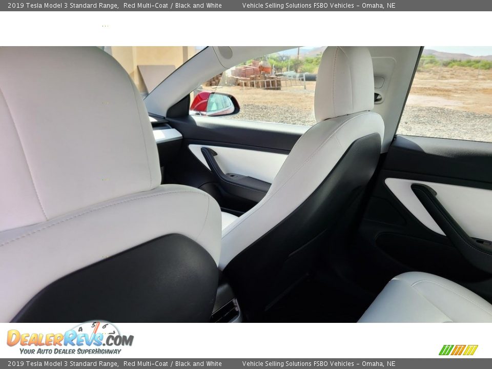 2019 Tesla Model 3 Standard Range Red Multi-Coat / Black and White Photo #3