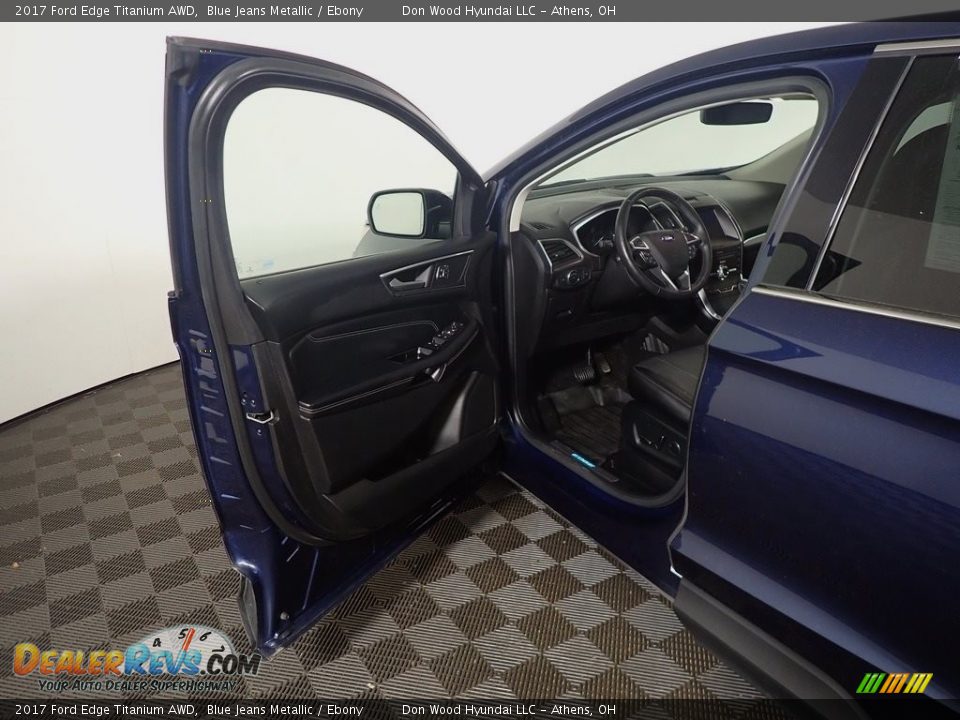 2017 Ford Edge Titanium AWD Blue Jeans Metallic / Ebony Photo #25