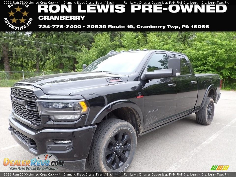 2021 Ram 2500 Limited Crew Cab 4x4 Diamond Black Crystal Pearl / Black Photo #1