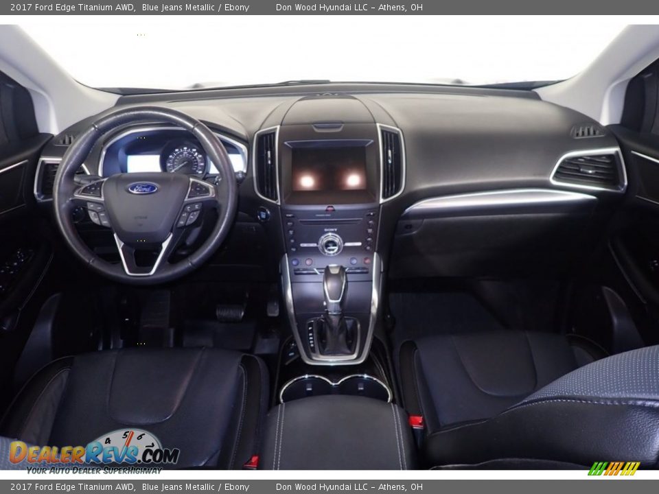 2017 Ford Edge Titanium AWD Blue Jeans Metallic / Ebony Photo #29