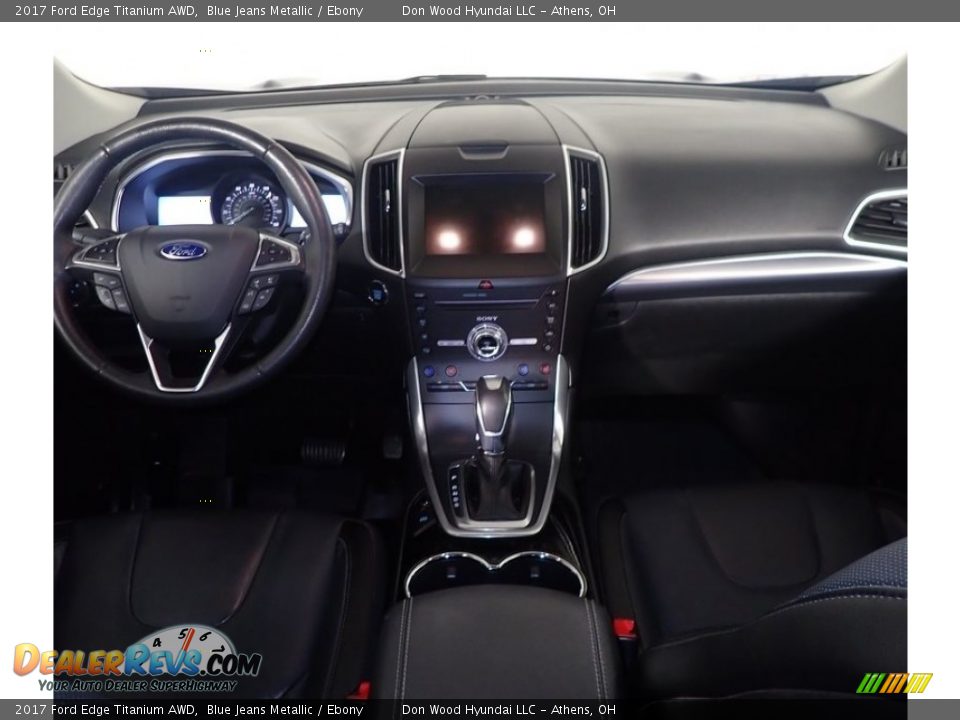 2017 Ford Edge Titanium AWD Blue Jeans Metallic / Ebony Photo #30