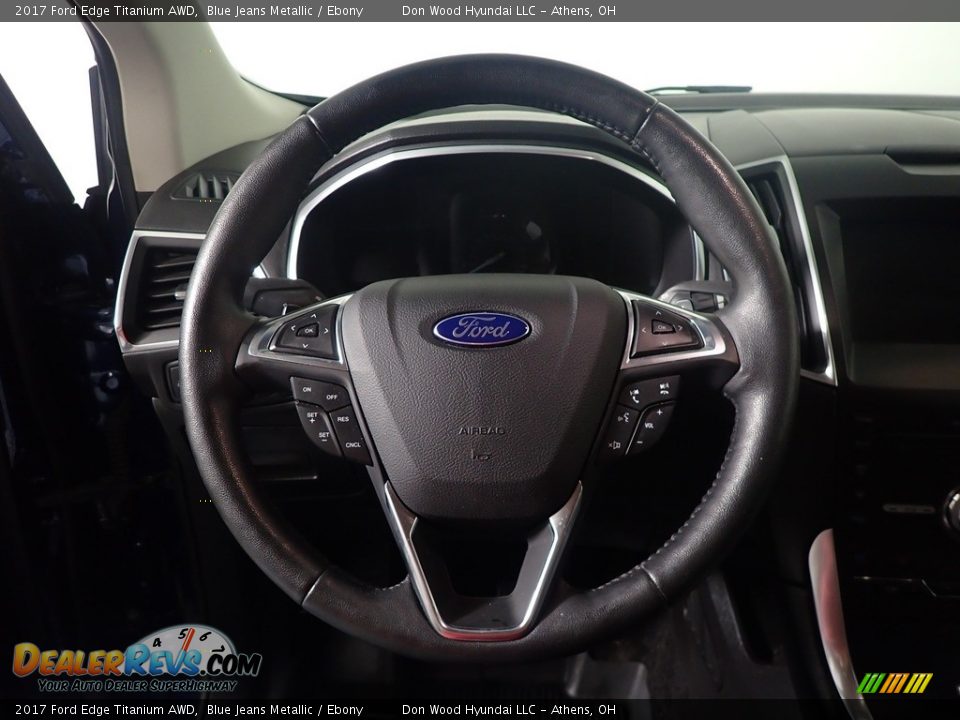 2017 Ford Edge Titanium AWD Blue Jeans Metallic / Ebony Photo #32
